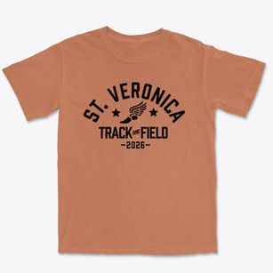 Saint Veronica School Track and Field Premium Heavyweight T-shirt