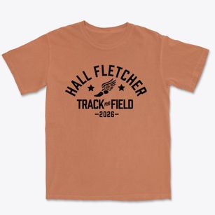 Hall Fletcher Elementary School Track and Field Premium Heavyweight T-shirt