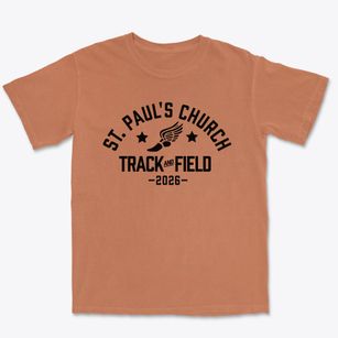 St Paul's Church Track and Field Premium Heavyweight T-shirt