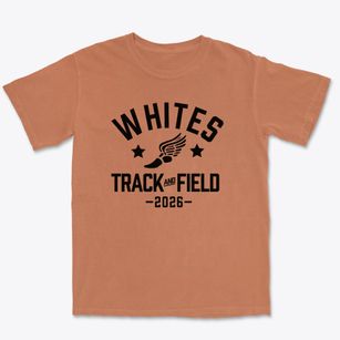 Whites Adult High School Track and Field Premium Heavyweight T-shirt