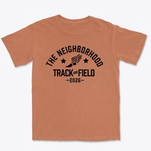 The Neighborhood School Track and Field Premium Heavyweight T-shirt