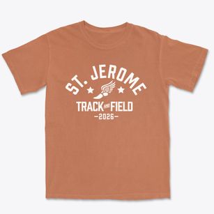 Saint Jerome School Track and Field Premium Heavyweight T-shirt