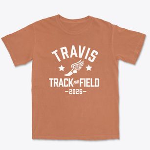 Travis Education Center High School Track and Field Premium Heavyweight T-shirt