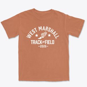 West Marshall High School Track and Field Premium Heavyweight T-shirt