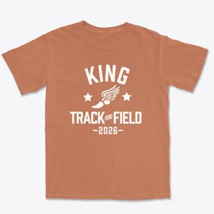 King Elementary School Track and Field Premium Heavyweight T-shirt