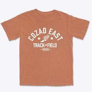 Cozad East Elementary School Track and Field Premium Heavyweight T-shirt