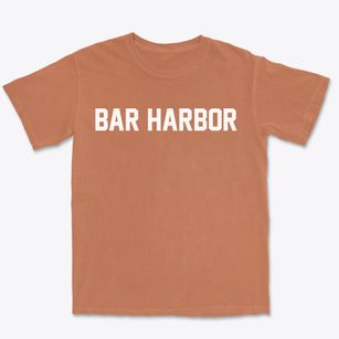 Bar Harbor Maine Classic Block Premium Heavyweight T-shirt