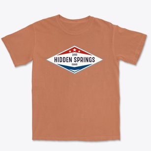 Hidden Springs Idaho Diamond Star Premium Heavyweight T-shirt