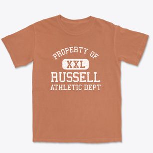 Russell Arkansas Athletic Dept Premium Heavyweight T-shirt