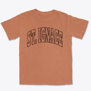 St. Ignace Michigan Trendy Block Premium Heavyweight T-shirt