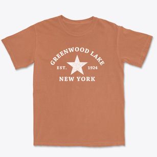 Greenwood Lake New York Star Premium Heavyweight T-shirt