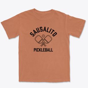 Sausalito California Pickleball Premium Heavyweight T-shirt