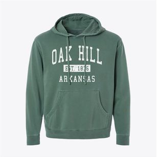 Oak Hill Arkansas Classic Established Pigment-Dyed Hoodie