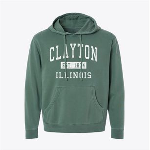 Clayton Illinois Classic Established Pigment-Dyed Hoodie