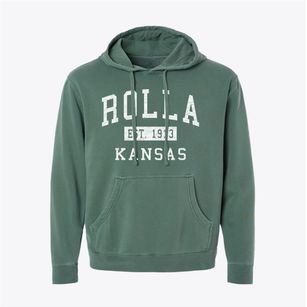 Rolla Kansas Classic Established Pigment-Dyed Hoodie
