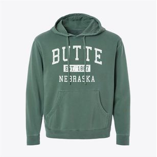 Butte Nebraska Classic Established Pigment-Dyed Hoodie