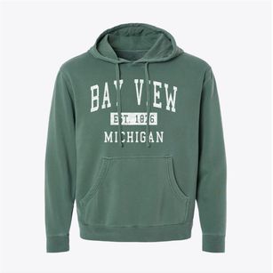Bay View Michigan Classic Established Pigment-Dyed Hoodie