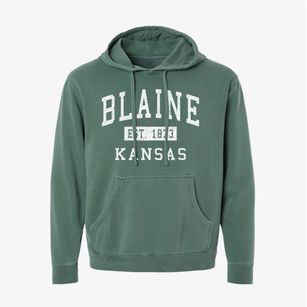 Blaine Kansas Classic Established Pigment-Dyed Hoodie