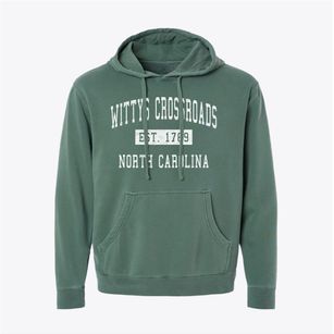 Wittys Crossroads North Carolina Classic Established Pigment-Dyed Hoodie