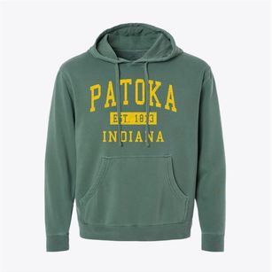 Patoka Indiana Classic Established Pigment-Dyed Hoodie