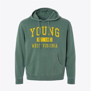 Young West Virginia Classic Established Pigment-Dyed Hoodie