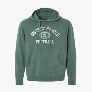 District 20 Gold Classic Football Pigment-Dyed Hoodie