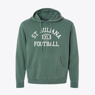 St Juliana Parish Classic Football Pigment-Dyed Hoodie