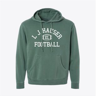 L J Hauser Junior High School Classic Football Pigment-Dyed Hoodie