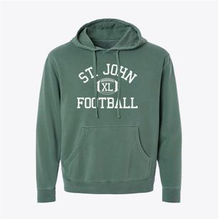 Saint John Lutheran School Classic Football Pigment-Dyed Hoodie