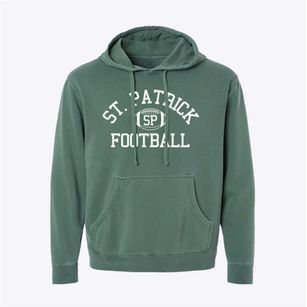 Saint Patrick School Classic Football Pigment-Dyed Hoodie