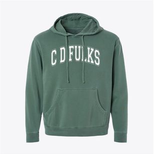 C D Fulks Middle School Varsity Arch Pigment-Dyed Hoodie