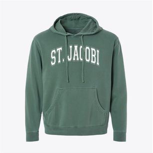 Saint Jacobi Lutheran School Varsity Arch Pigment-Dyed Hoodie