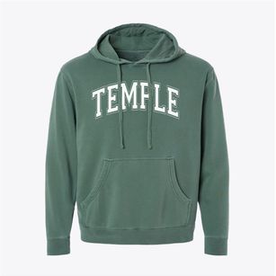 Temple Christian School Varsity Arch Pigment-Dyed Hoodie