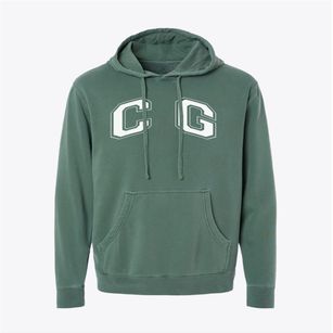 C G Mcdonough City Magnet School Varsity Arch Pigment-Dyed Hoodie