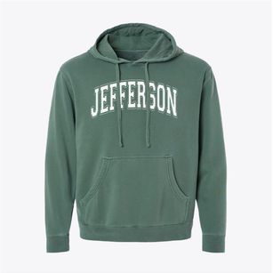 Jefferson Montessori Varsity Arch Pigment-Dyed Hoodie