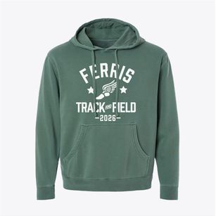 Ferris High School Track and Field Pigment-Dyed Hoodie
