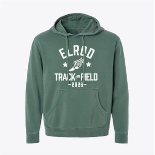 Elrod Elementary School Track and Field Pigment-Dyed Hoodie