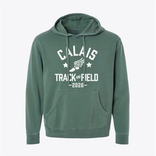 Calais Elementary School Track and Field Pigment-Dyed Hoodie