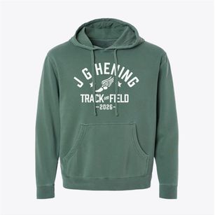 J G Hening Elementary School Track and Field Pigment-Dyed Hoodie