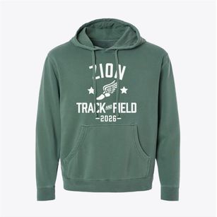 Zion Lutheran School Track and Field Pigment-Dyed Hoodie