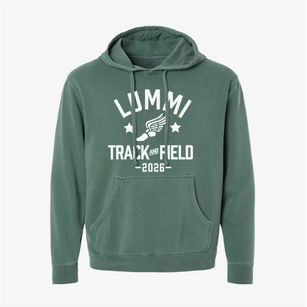 Lummi Nation School Track and Field Pigment-Dyed Hoodie
