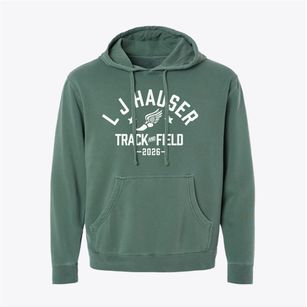 L J Hauser Junior High School Track and Field Pigment-Dyed Hoodie
