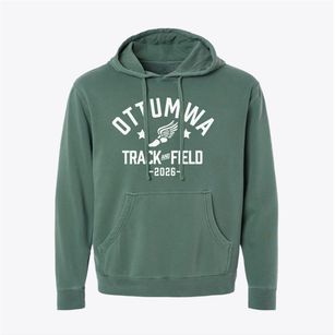 Ottumwa High School Track and Field Pigment-Dyed Hoodie