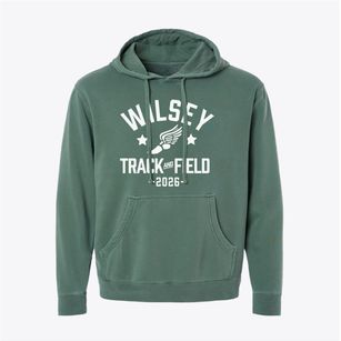 Wilsey Elementary School Track and Field Pigment-Dyed Hoodie