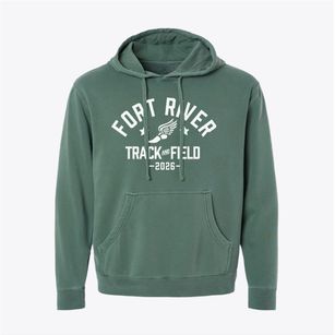 Fort River Elementary School Track and Field Pigment-Dyed Hoodie