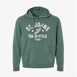 Saint Johns Catholic School Track and Field Pigment-Dyed Hoodie