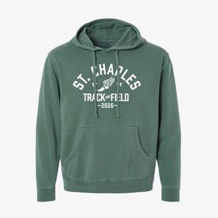 Saint Charles Elementary School Track and Field Pigment-Dyed Hoodie