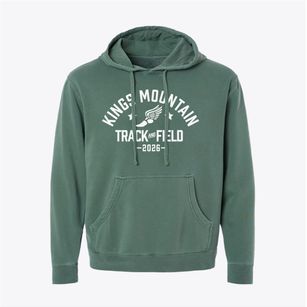 Kings Mountain Middle School Track and Field Pigment-Dyed Hoodie