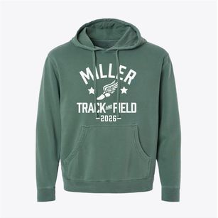 Miller Elementary School Track and Field Pigment-Dyed Hoodie