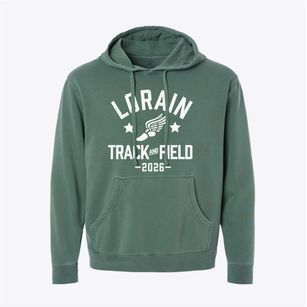 Lorain Middle School Track and Field Pigment-Dyed Hoodie